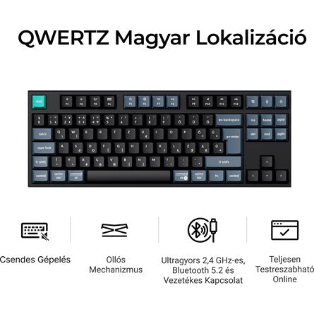 Keychron B33 vezeték nélküli mechanikus billentyűzet