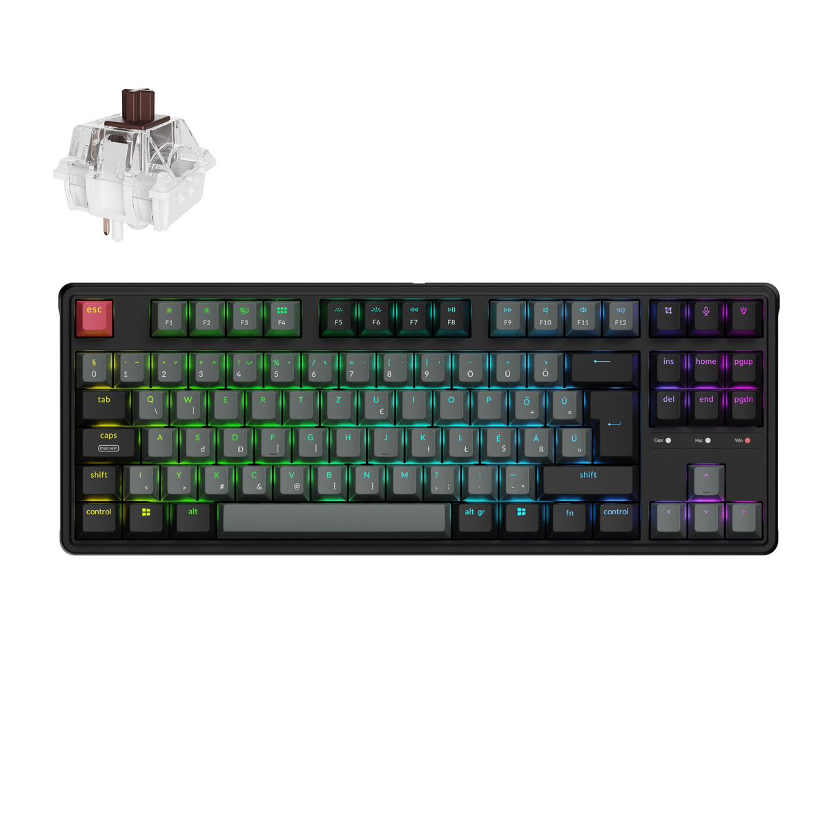 Keychron C3 Pro 8K QMK testreszabható vezetékes mechanikus billentyűzet