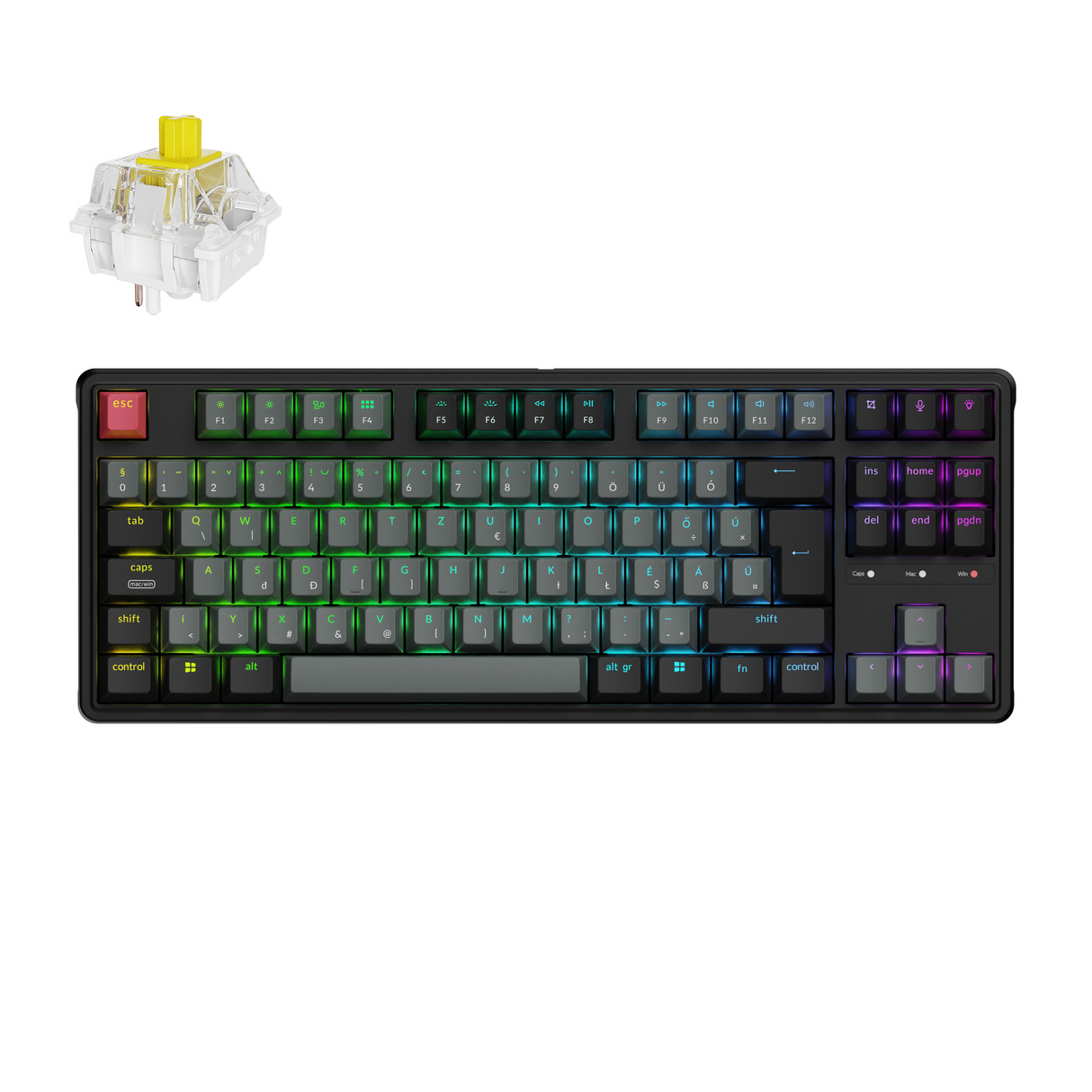 Keychron C3 Pro 8K QMK testreszabható vezetékes mechanikus billentyűzet