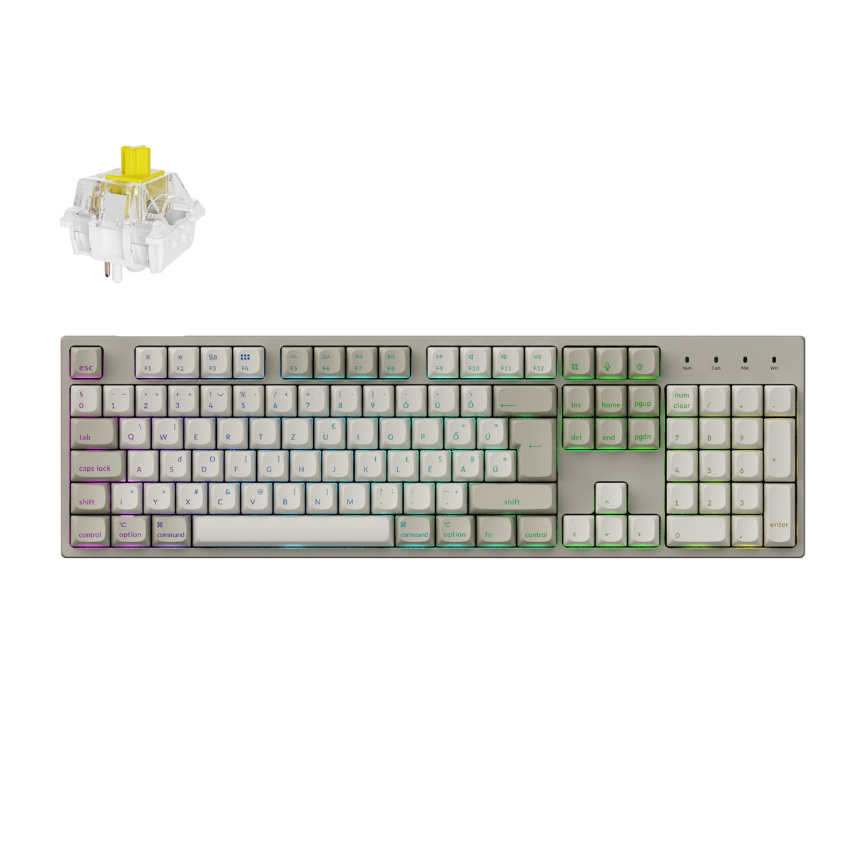 Keychron C2 Pro 8K QMK testreszabható vezetékes billentyűzet