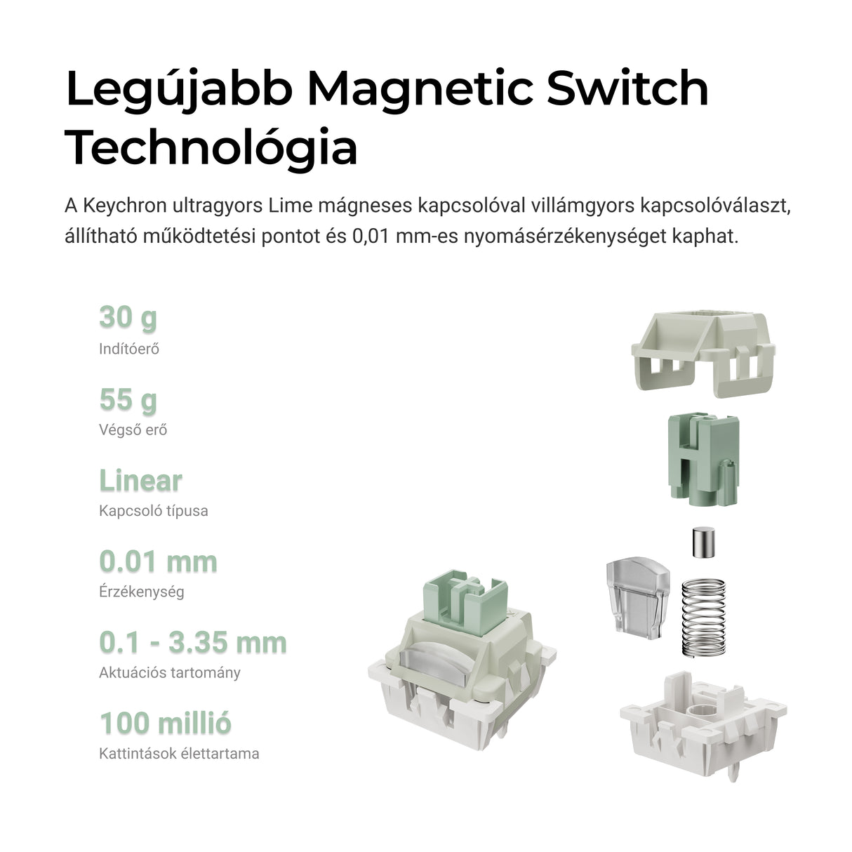 Keychron J5 HE 8K mágneskapcsolós mechanikus billentyűzet