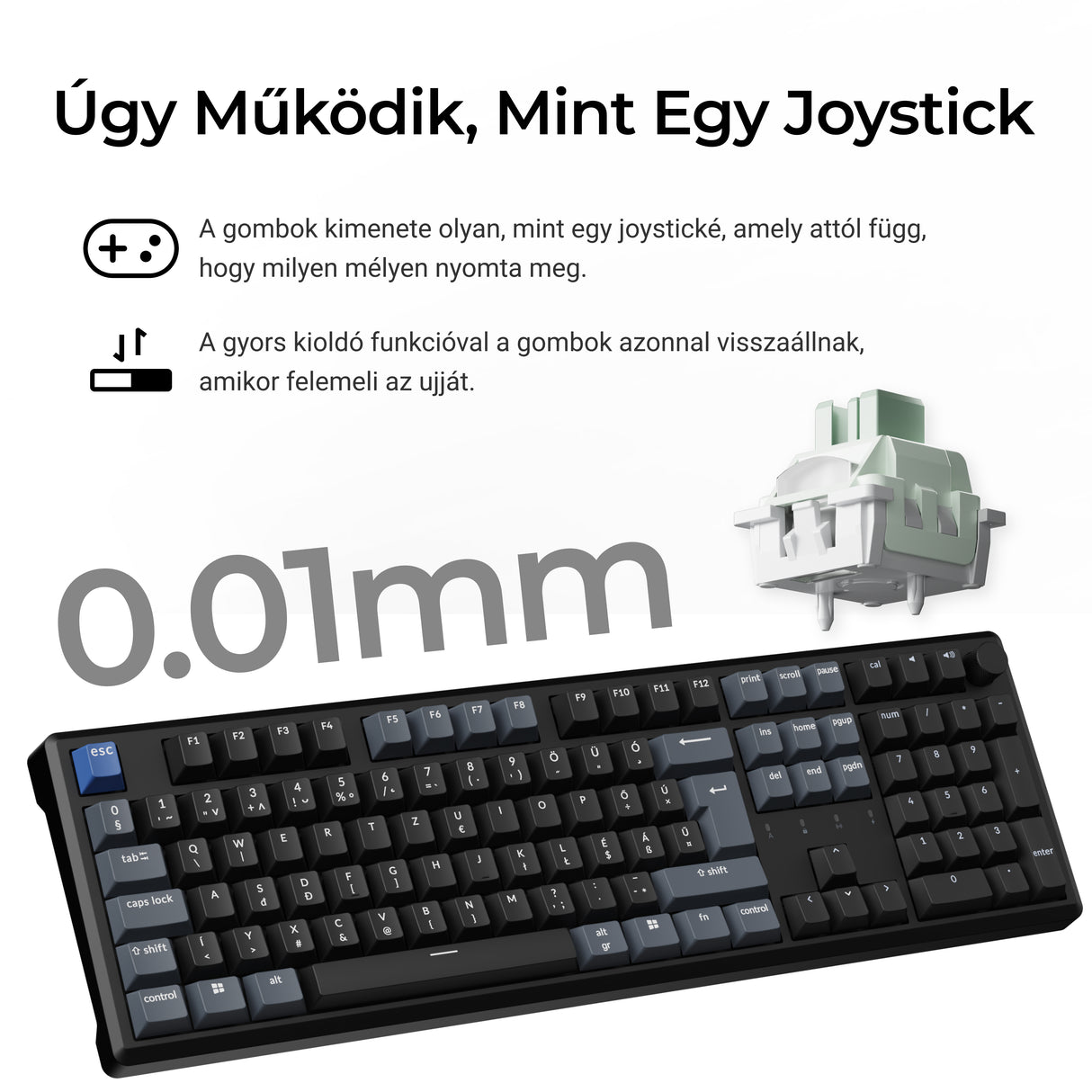 Keychron J5 HE 8K mágneskapcsolós mechanikus billentyűzet