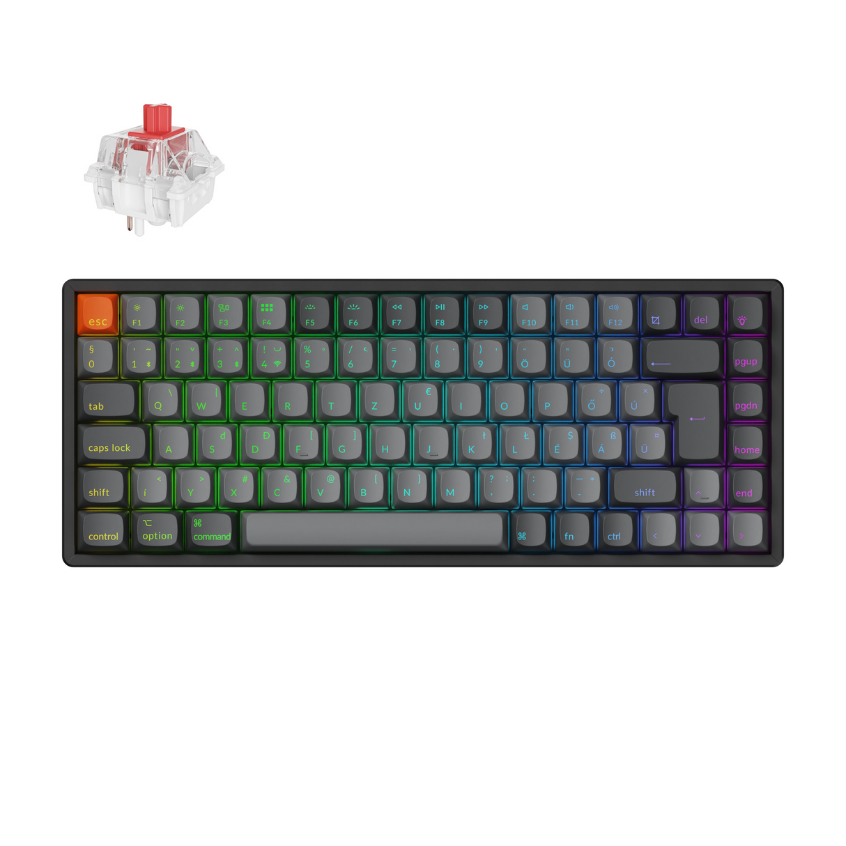 Keychron K2 Max QMK vezeték nélküli mechanikus billentyűzet