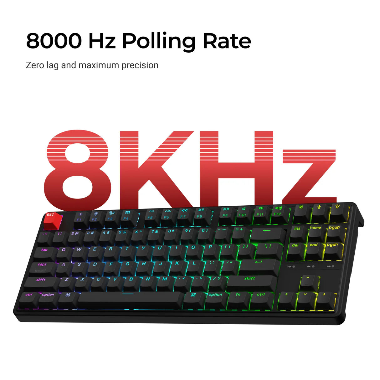 Keychron C3 Pro 8K QMK testreszabható vezetékes mechanikus billentyűzet
