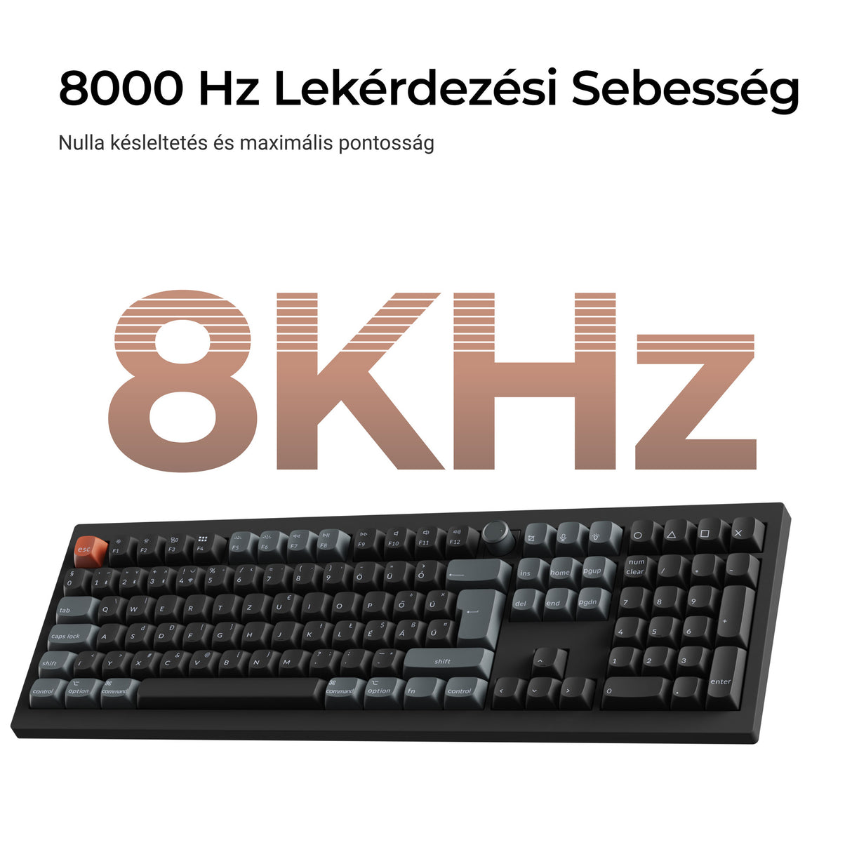 Keychron V6 Ultra 8K vezeték nélküli testreszabható mehanikus billentyűzet