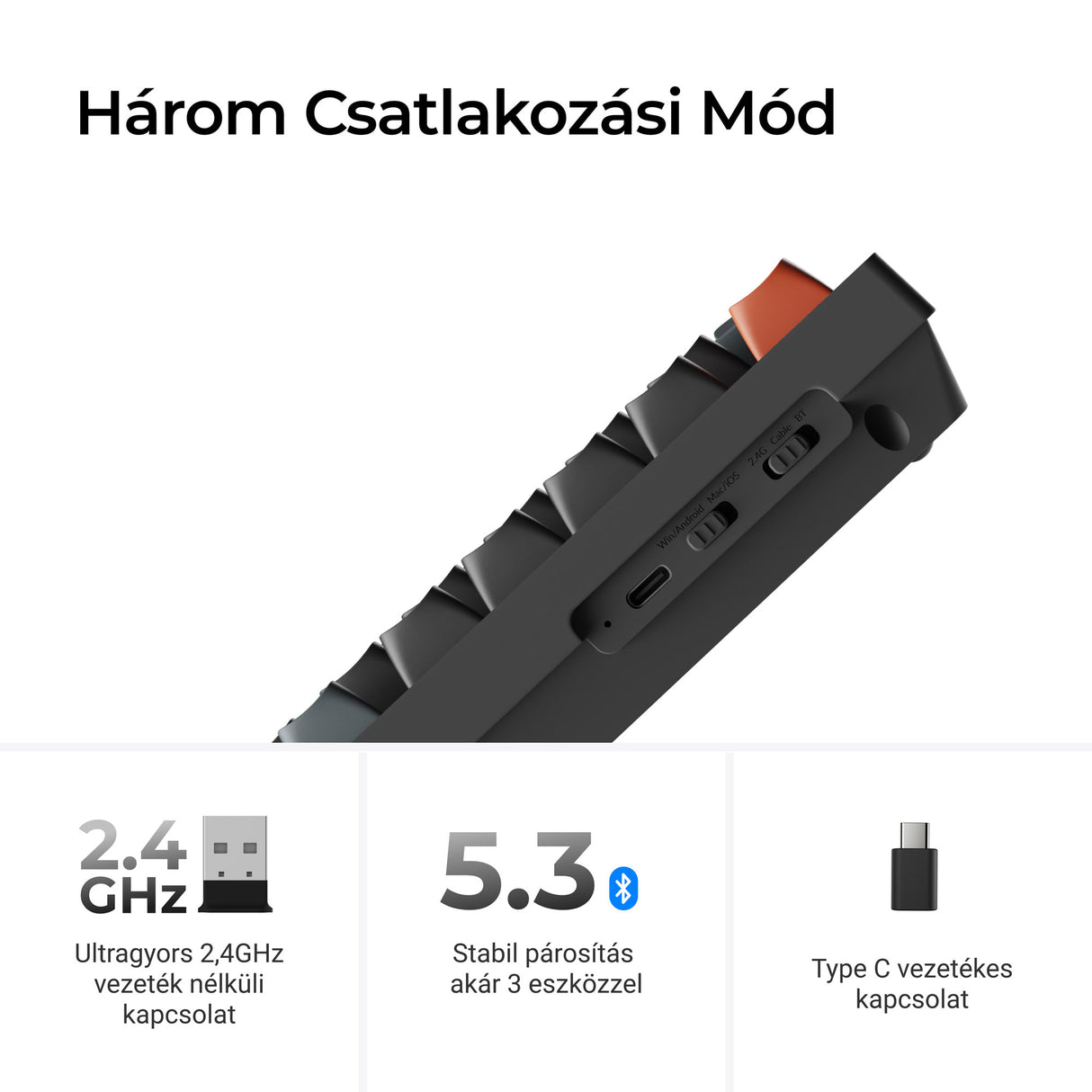 Keychron V6 Ultra 8K vezeték nélküli testreszabható mehanikus billentyűzet