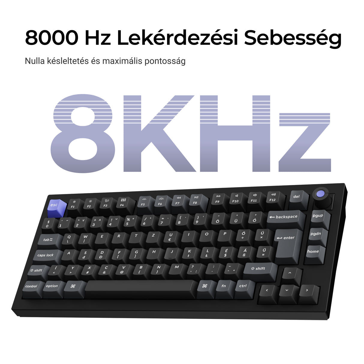 Keychron Q1 HE QMK testreszabható vezeték nélküli mechanikus billentyűzet