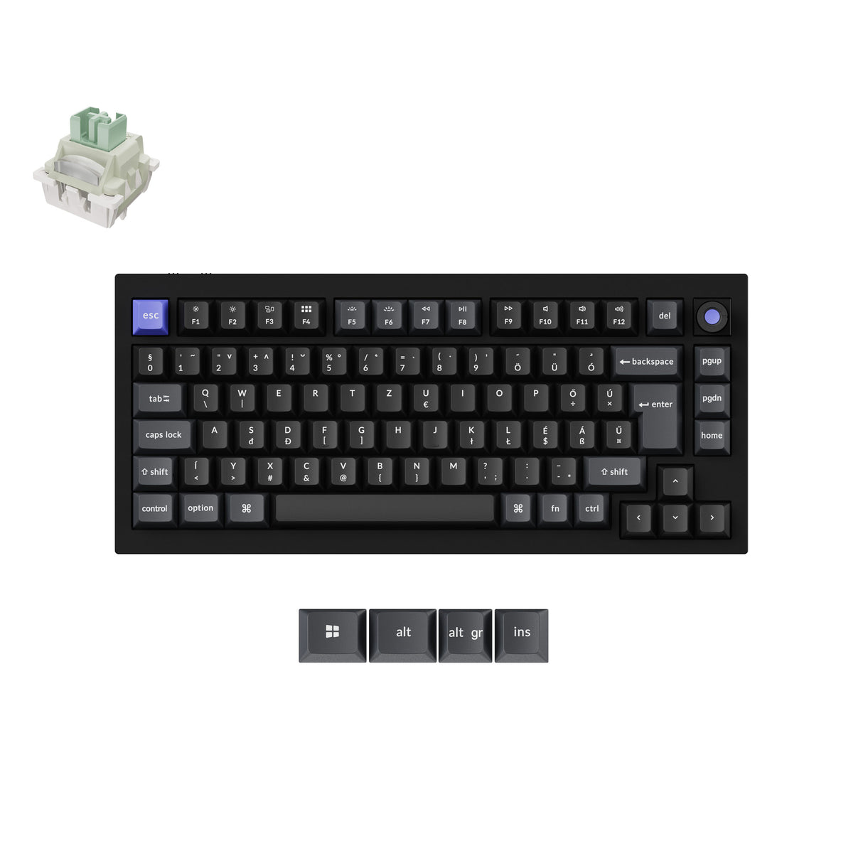 Keychron Q1 HE 8K mágneskapcsolós mechanikai billentyűzet