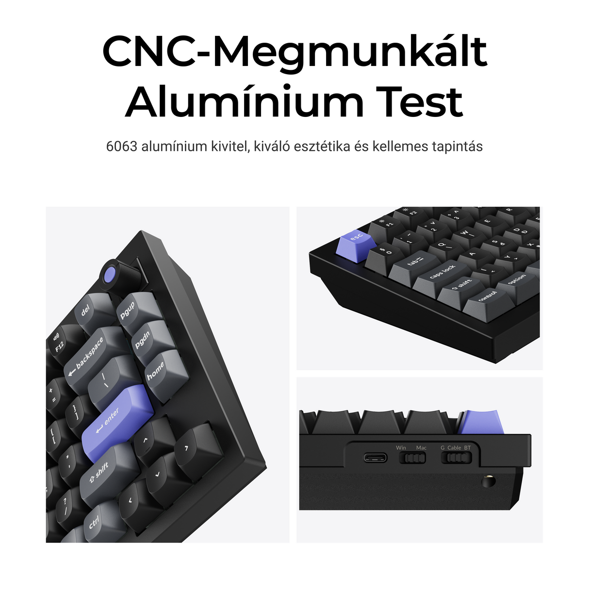 Keychron Q6 HE QMK testreszabható mágneskapcsolós vezeték nélküli mechanikus billentyűzet