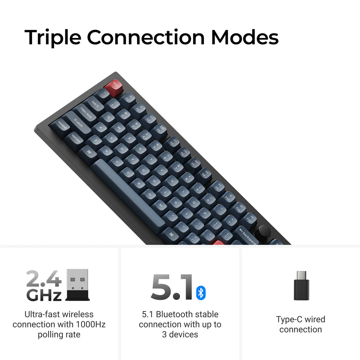 Keychron V6 Max QMK/VIA testreszabható vezeték nélküli mechanikus billentyűzet