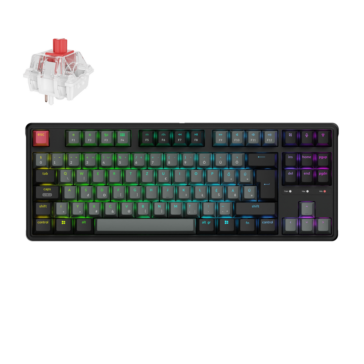 Keychron C3 Pro 8K QMK testreszabható vezetékes mechanikus billentyűzet