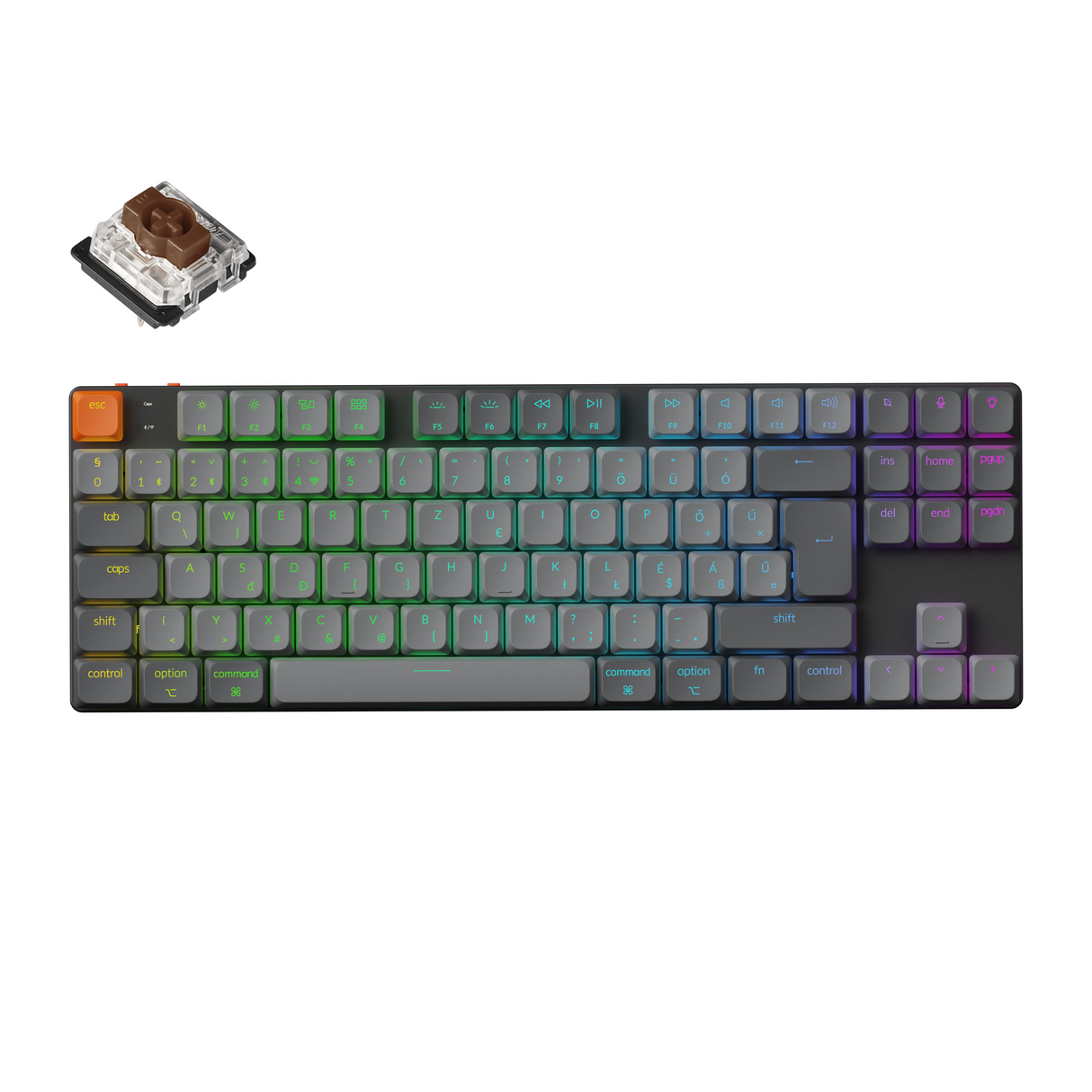 Keychron K1 Max QMK/VIA testreszabható vezeték nélküli mechanikus billentyűzet