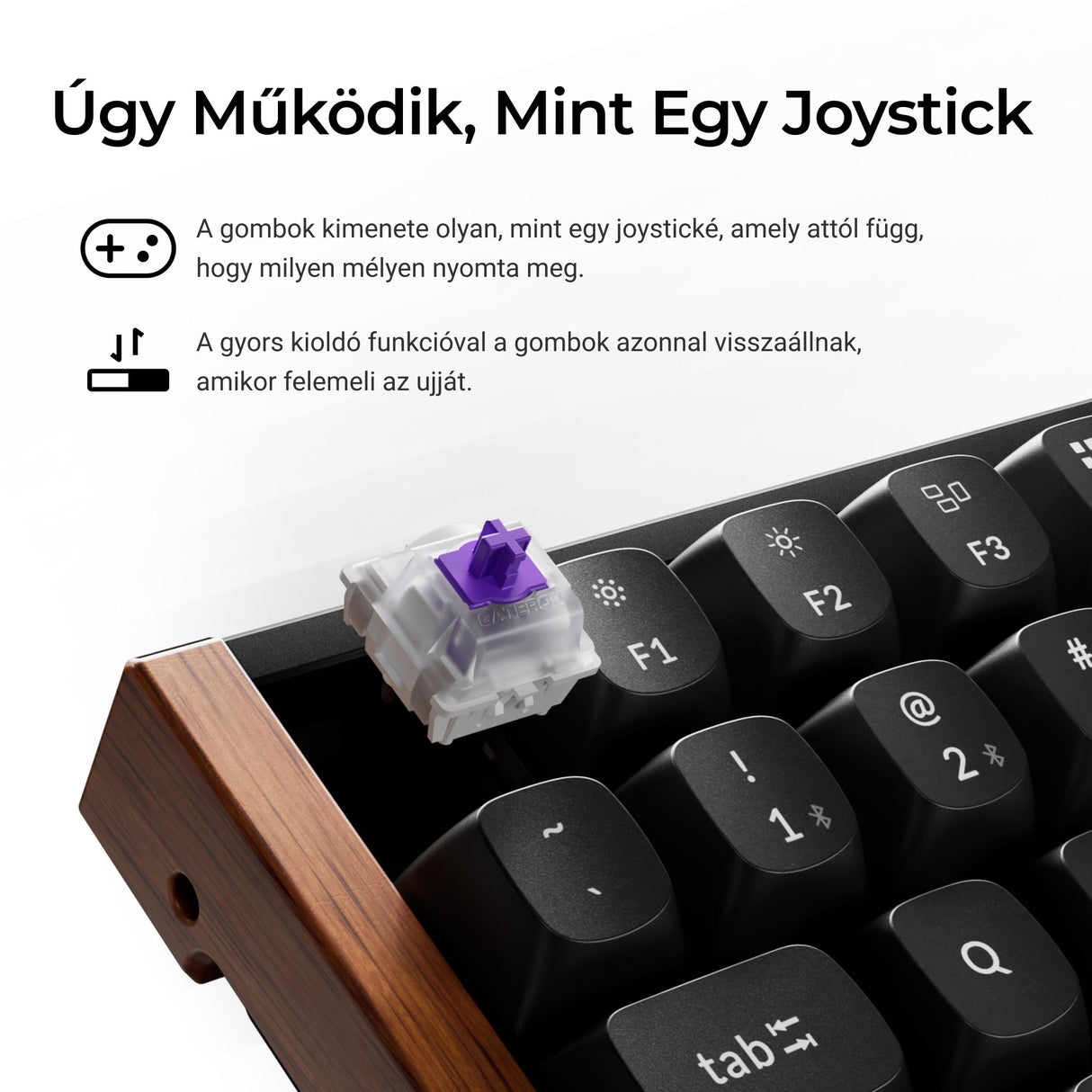 Keychron K2 HE testreszabható mágneskapcsolós vezeték nélküli mechanikus billentyűzet