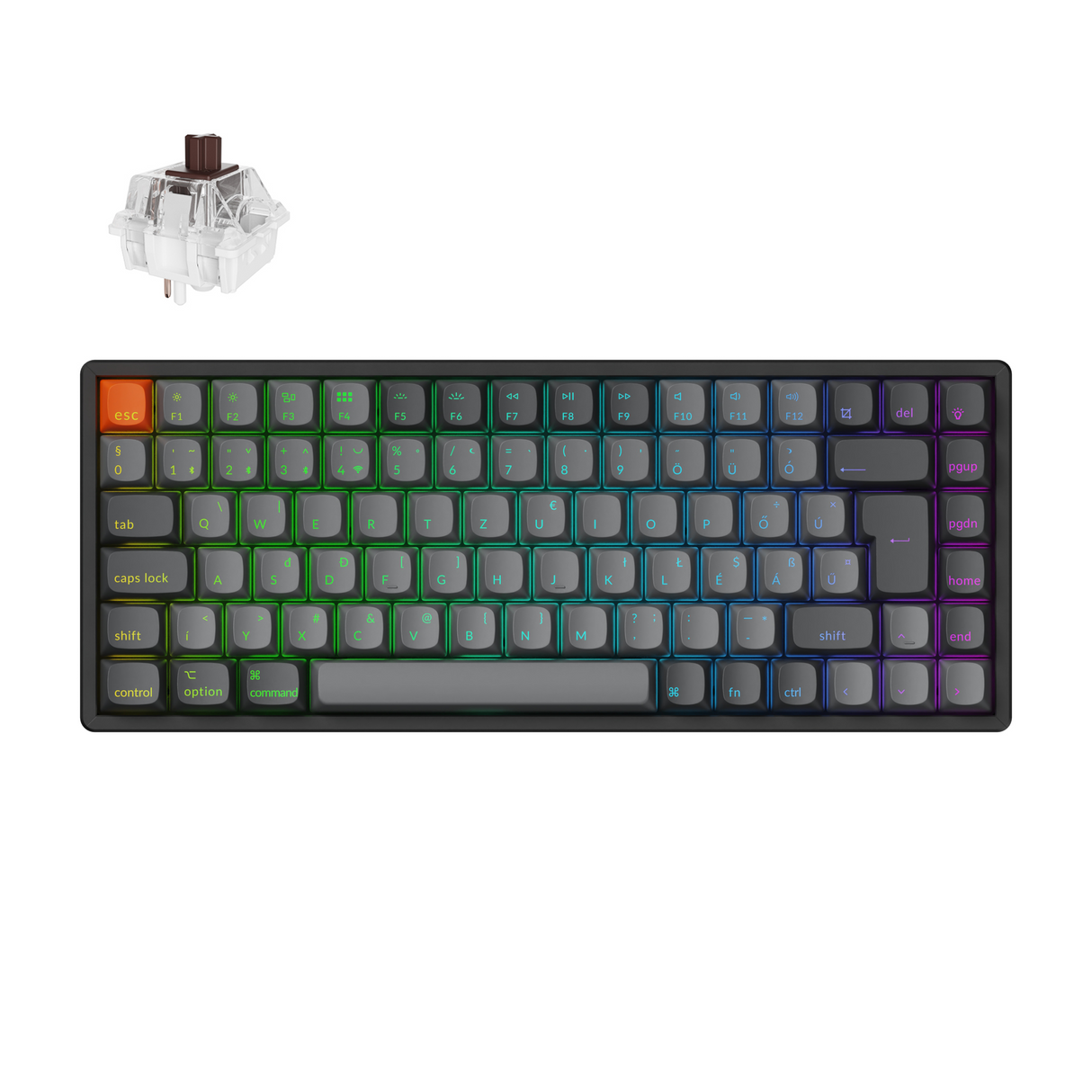 Keychron K2 Max QMK vezeték nélküli mechanikus billentyűzet
