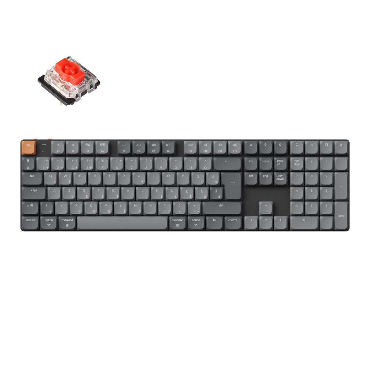 Keychron K5 Max QMK/VIA testreszabható vezeték nélküli mechanikus billentyűzet