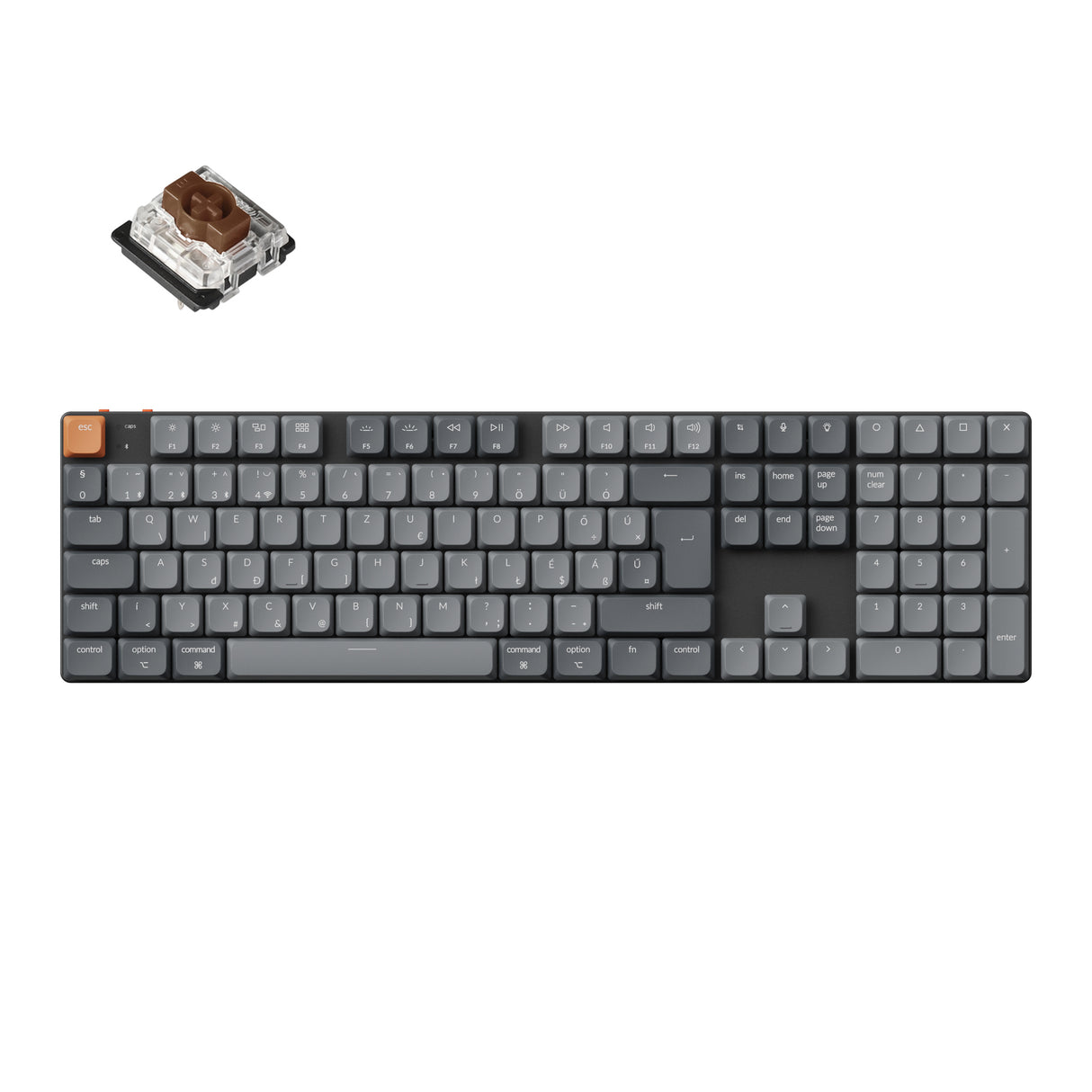 Keychron K5 Max QMK/VIA testreszabható vezeték nélküli mechanikus billentyűzet