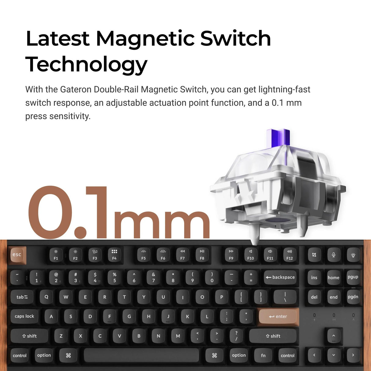 Keychron K8 HE testreszabható mágneskapcsolós vezeték nélküli mechanikus billentyűzet