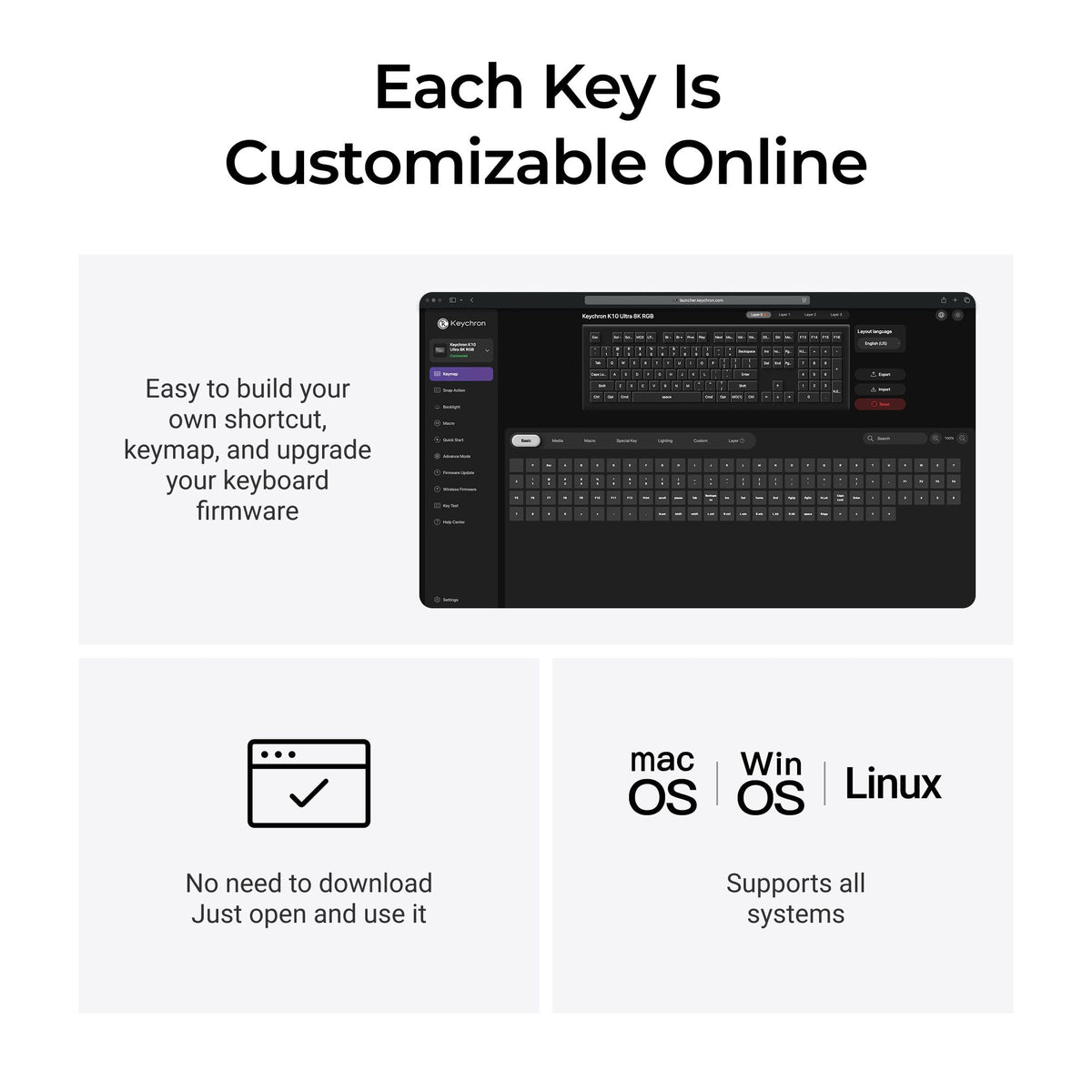 Keychron K10 Ultra 8K Wireless Custom Mechanical Keyboard