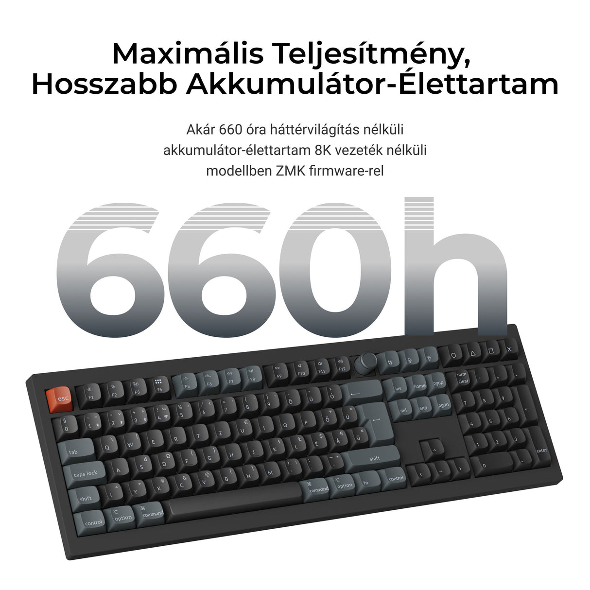 Keychron V6 Ultra 8K vezeték nélküli testreszabható mehanikus billentyűzet