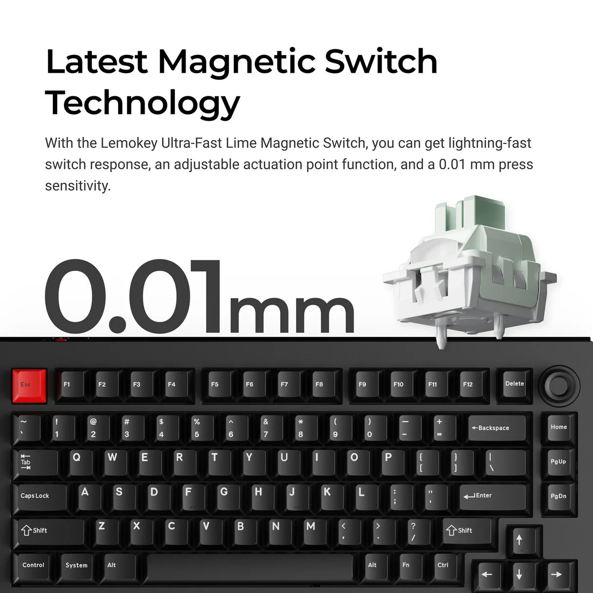 Lemokey L5 HE testreszabható  mágneskapcsolós mechanikus billentyűzet