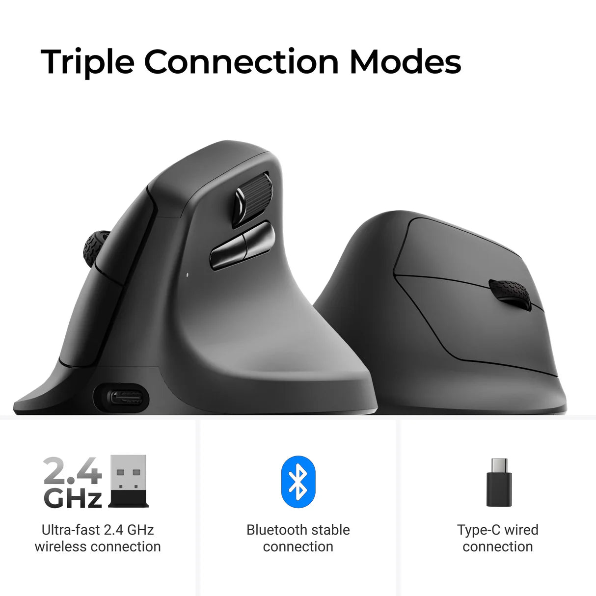 Keychron M5 vezeték nélküli ergonomikus egér
