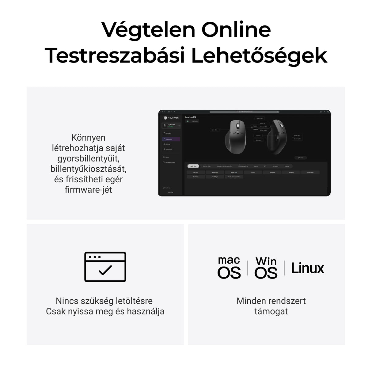 Keychron M6 vezeték nélküli egér