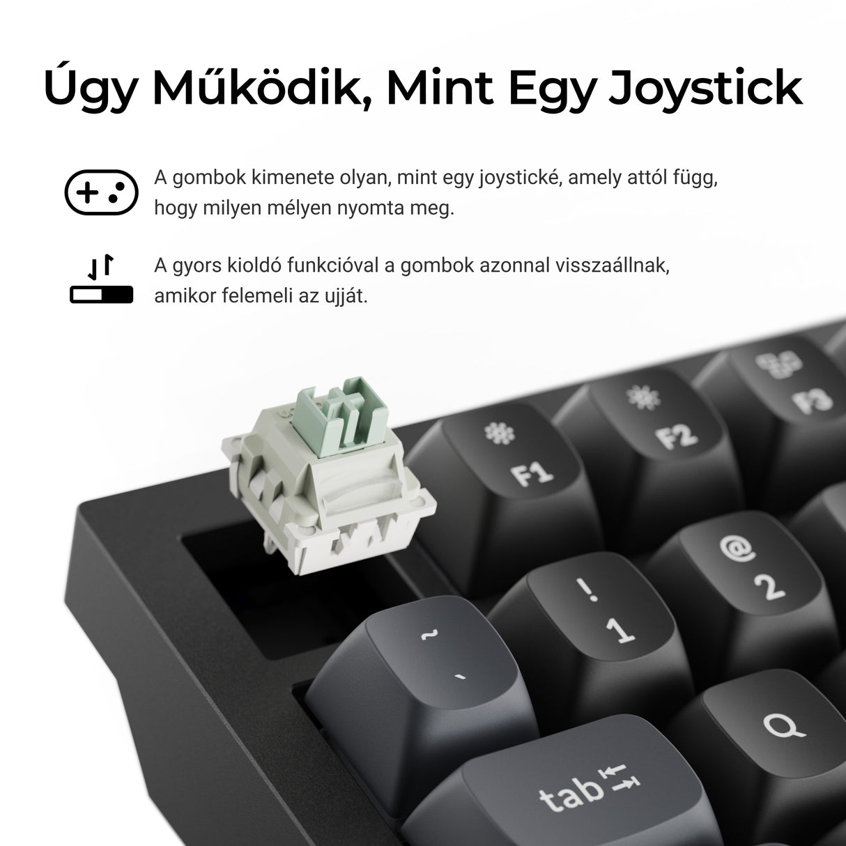 Keychron Q1 HE QMK testreszabható vezeték nélküli mechanikus billentyűzet