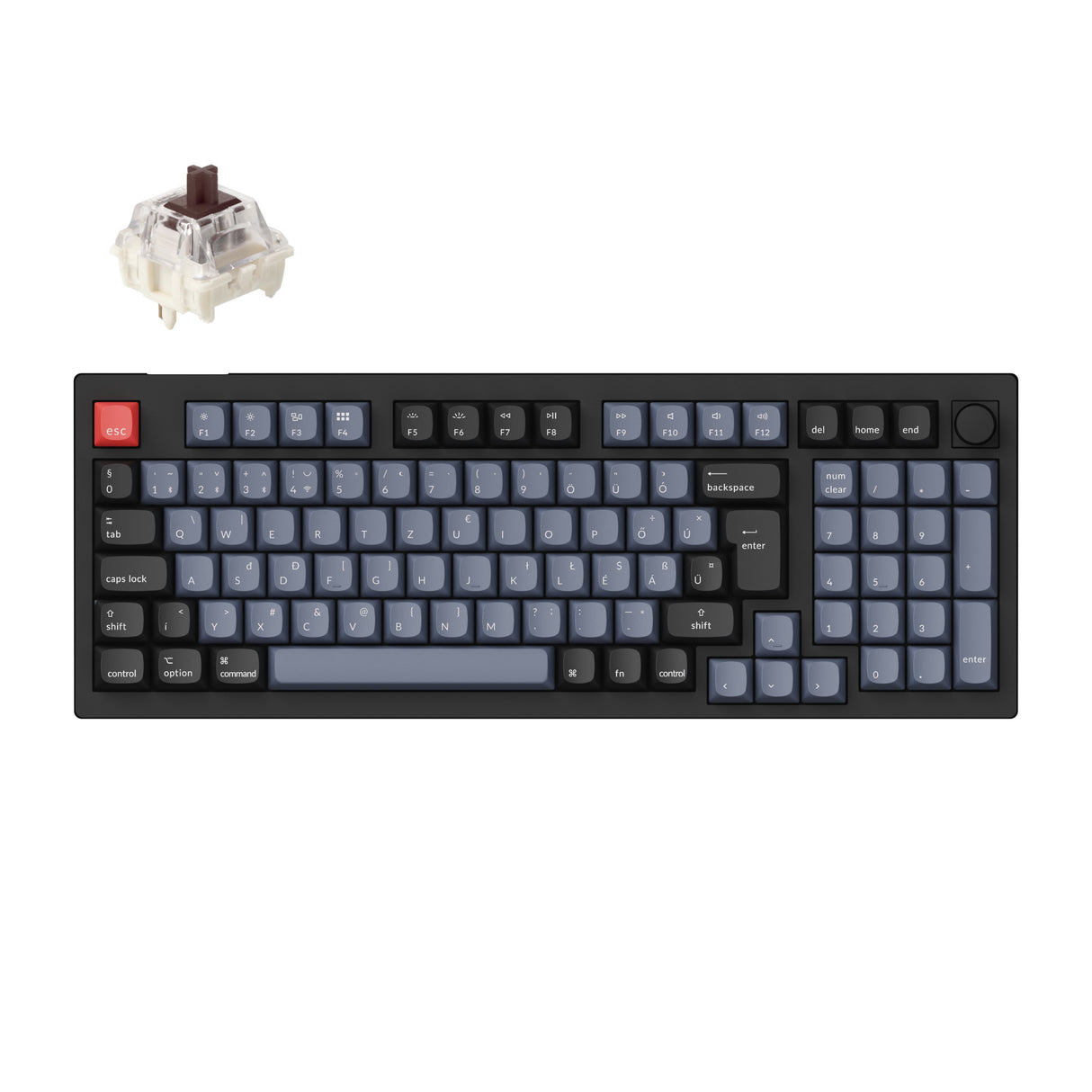 Keychron V5 Max QMK/VIA testreszabható vezeték nélküli mechanikus billentyűzet